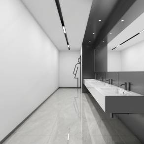 现代公共卫生间3D模型下载